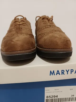 Zapatos Blucher Inglés Camel Ante