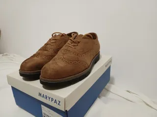 Zapatos Blucher Inglés Camel Ante