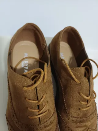Zapatos Blucher Inglés Camel Ante
