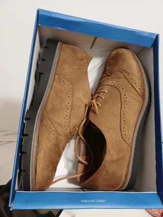 Zapatos Blucher Inglés Camel Ante