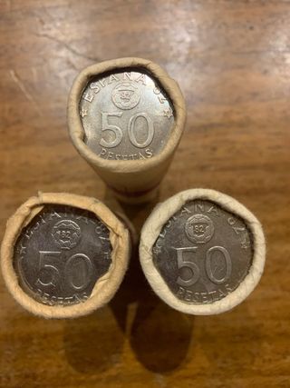 Cartucho 50 Pesetas 1980,estrella 80/81 Mundial