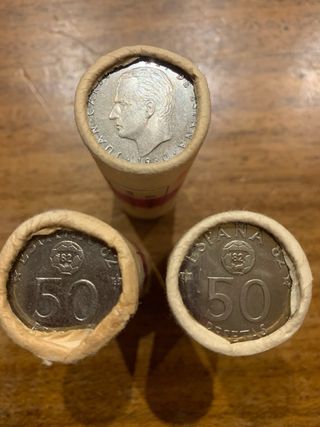 Cartucho 50 Pesetas 1980,estrella 80/81 Mundial