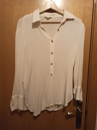 Camisa blanca manga larga