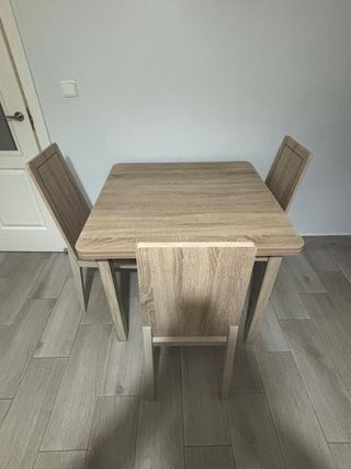 Set Mesa de comedor extensible + 4 sillas