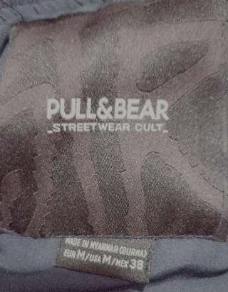 Cazadora Bomber Pull&Bear Azul Talla M