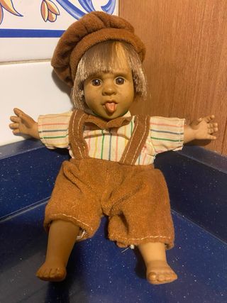 Coppia di bambole vintage