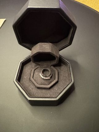 Anillo Rabat Compromiso oro 18K y 5 diamantes 0,55