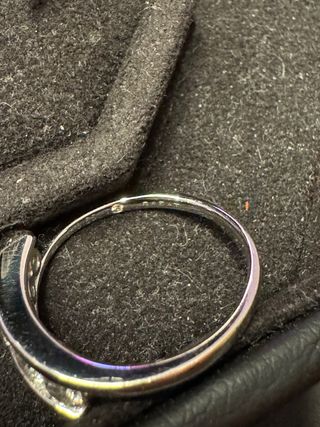 Anillo Rabat Compromiso oro 18K y 5 diamantes 0,55