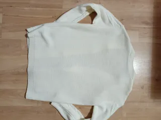 Conjunto lana: Chaqueta y top blanco