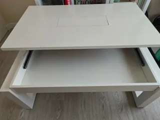 Mesa extensible salón madera blanca