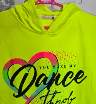 Sudadera Neón Dance Corazón Arcoíris