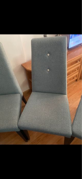 Juego de 4 sillas de comedor tapizadas