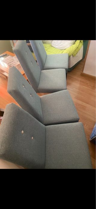 Juego de 4 sillas de comedor tapizadas