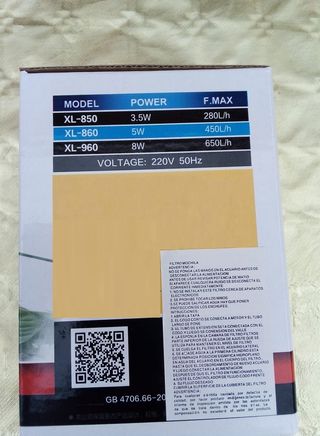 filtro cascada mochila acuario mediano pecera