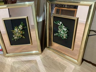 Cuadros decorativos florales cerámica