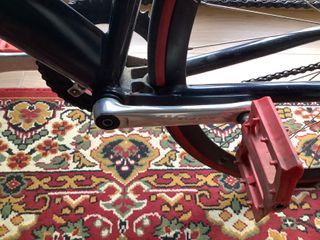 Bicicleta Fixie Negra y Roja