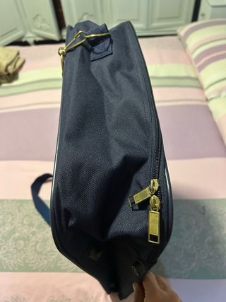 Maleta de viaje azul y verde 40x55x12 cm