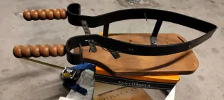 Morsa per prosciutto in metallo e legno