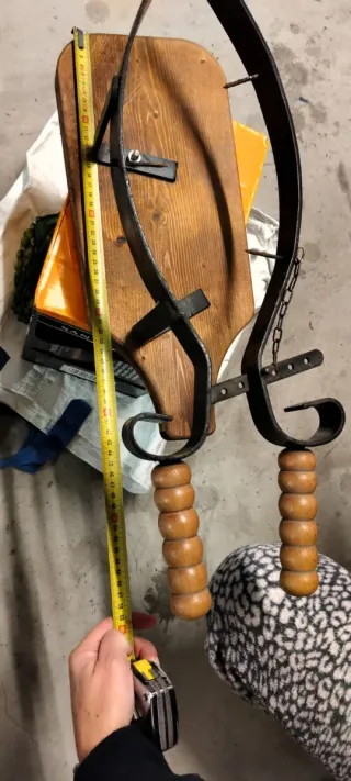 Morsa per prosciutto in metallo e legno