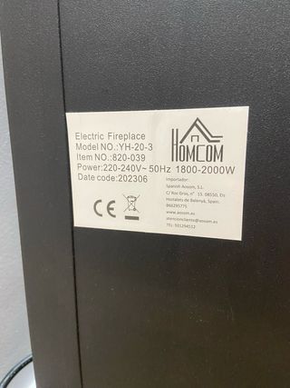 Chimenea eléctrica decorativa