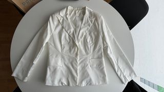 Chaqueta americana blanca mujer, talla M. NUEVA