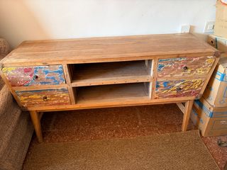 Mueble TV vintage madera multicolor