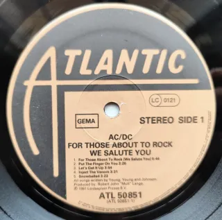 LP 1981 🇩🇪 AC/DC - FOR THOSE ABOUT TO ROCK