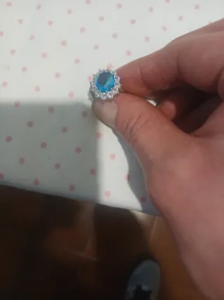 Anillo Plata con Piedra Azul