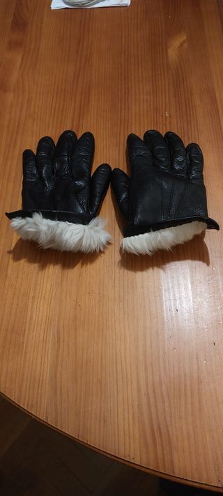 Guantes de piel para niña