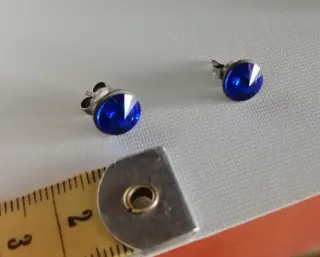 Pendientes Swarovski Azules y Plateados
