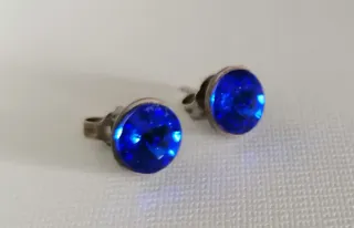 Pendientes Swarovski Azules y Plateados