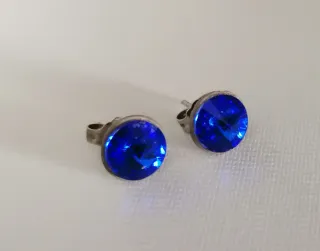 Pendientes Swarovski Azules y Plateados