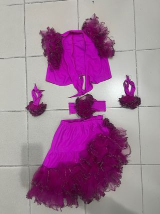 Completo vestito carnevale bambina