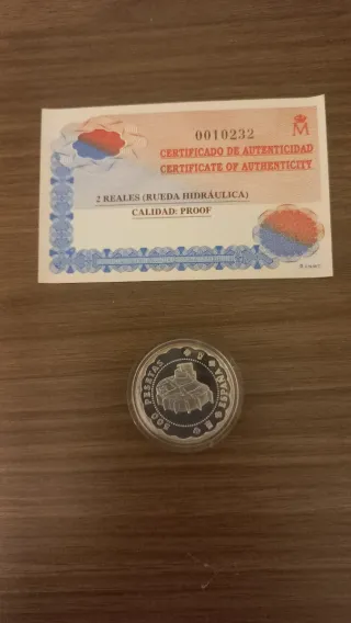 Moneda 2 Reales Casa de Moneda Segovia 2001 plata