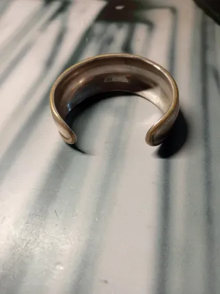 Pulsera vintage plata y latón