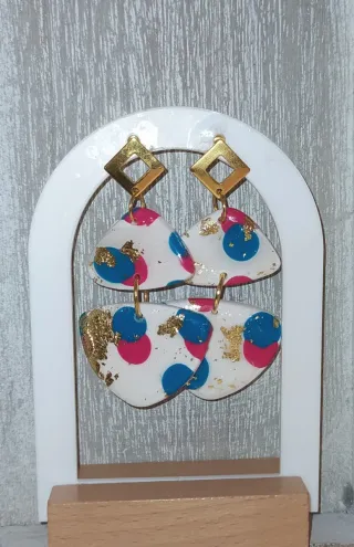 Pendientes de diseño con círculos