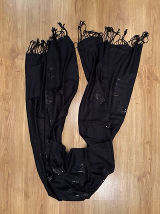 Pañuelo Pashmina Negro con Lentejuelas