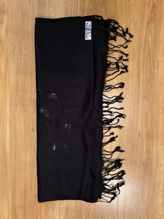 Pañuelo Pashmina Negro con Lentejuelas