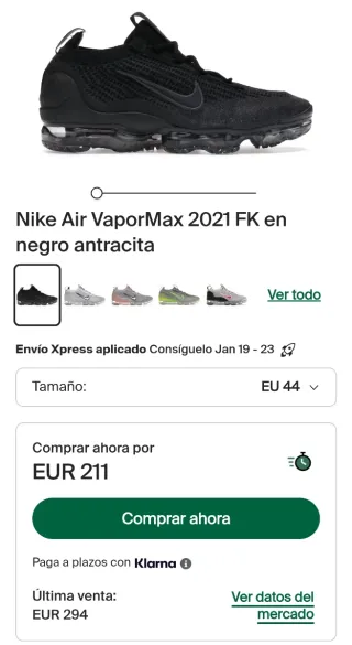Nike Air Vapormax Flyknit 2021 Talla 44