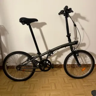 Bicicleta plegable BTWIN gris