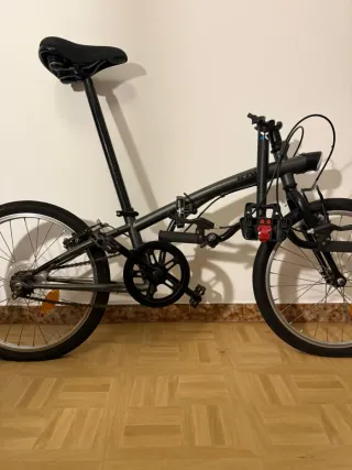 Bicicleta plegable BTWIN gris
