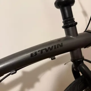 Bicicleta plegable BTWIN gris