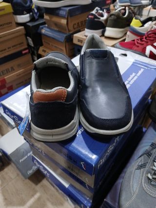 Mocasines Hombre AirSoft Azul/Gris t 40 piel