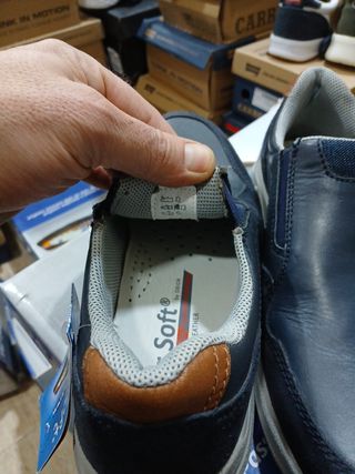 Mocasines Hombre AirSoft Azul/Gris t 40 piel