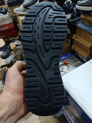 Mocasines Hombre AirSoft Azul/Gris t 40 piel