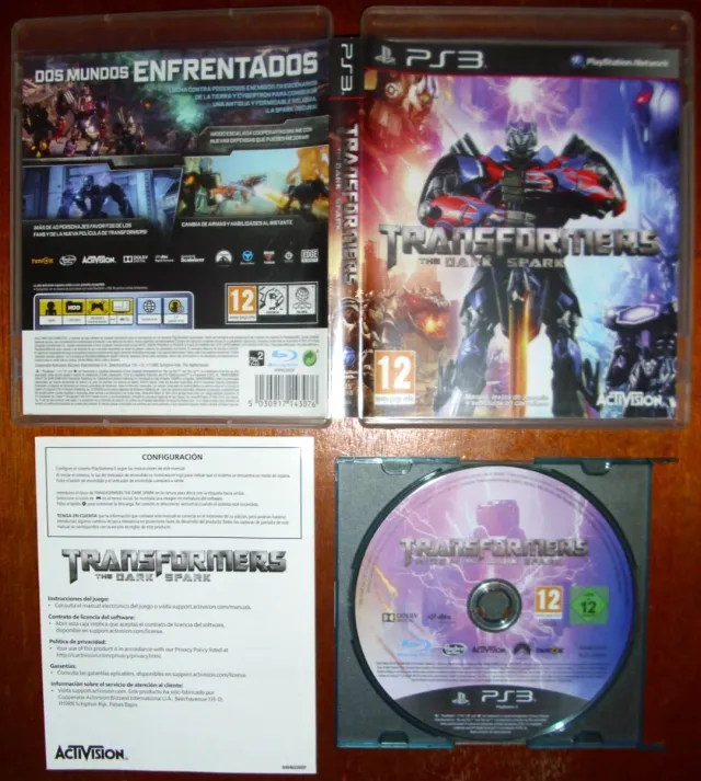 Transformers The Dark Spark, PlayStation 3 PS3 ESP