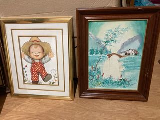 Cuadro infantil y paisaje