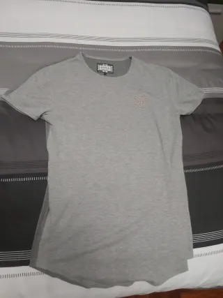 T-shirt SikSilk Grigia con Logo