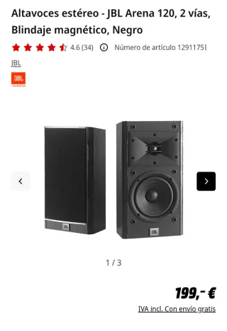 Altavoces(2) JBL Arena 120 (Harman)