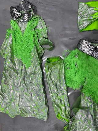 Vestito da ballerina verde fluo